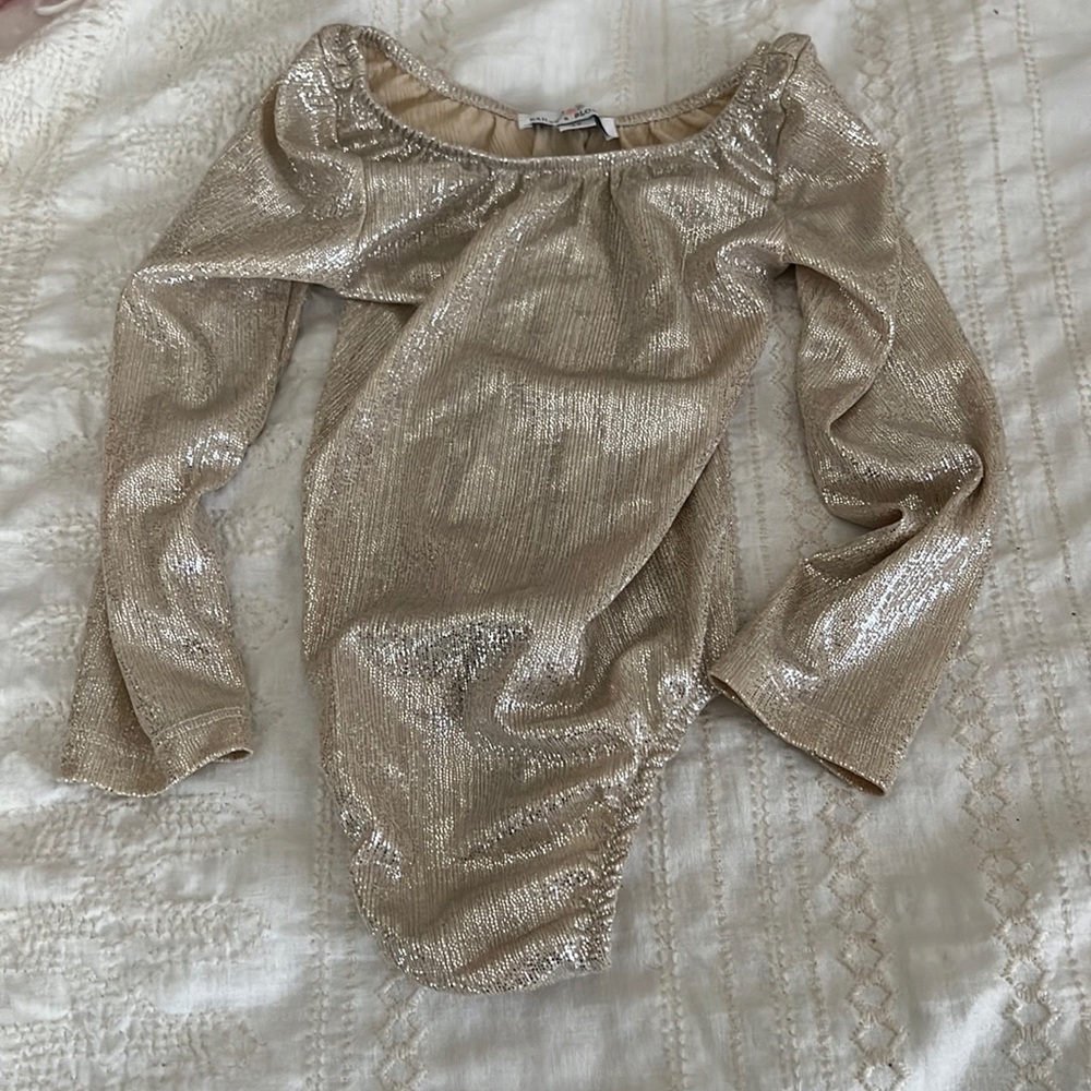 Baileys Blossom 3T Gold Shimmer Leotard